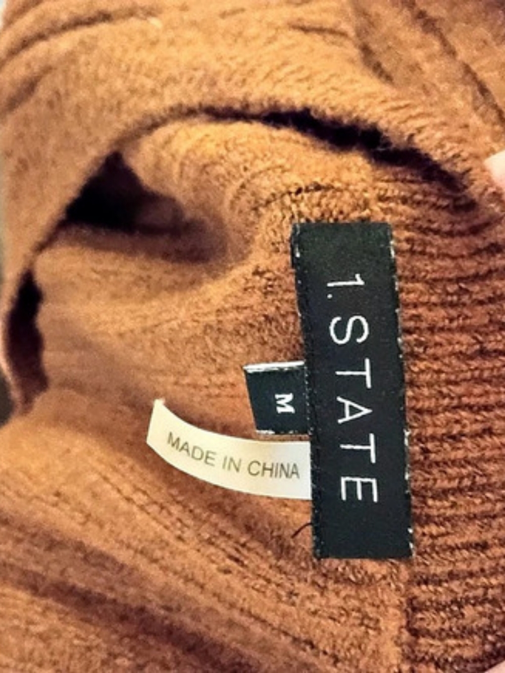 1.STATE Ribbed Button Front Cardigan Size Medium - Picture 6 of 7